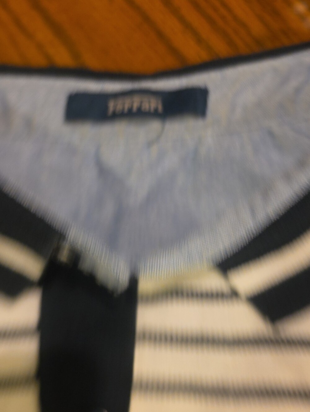 Ferrari Navy and White Striped Polo